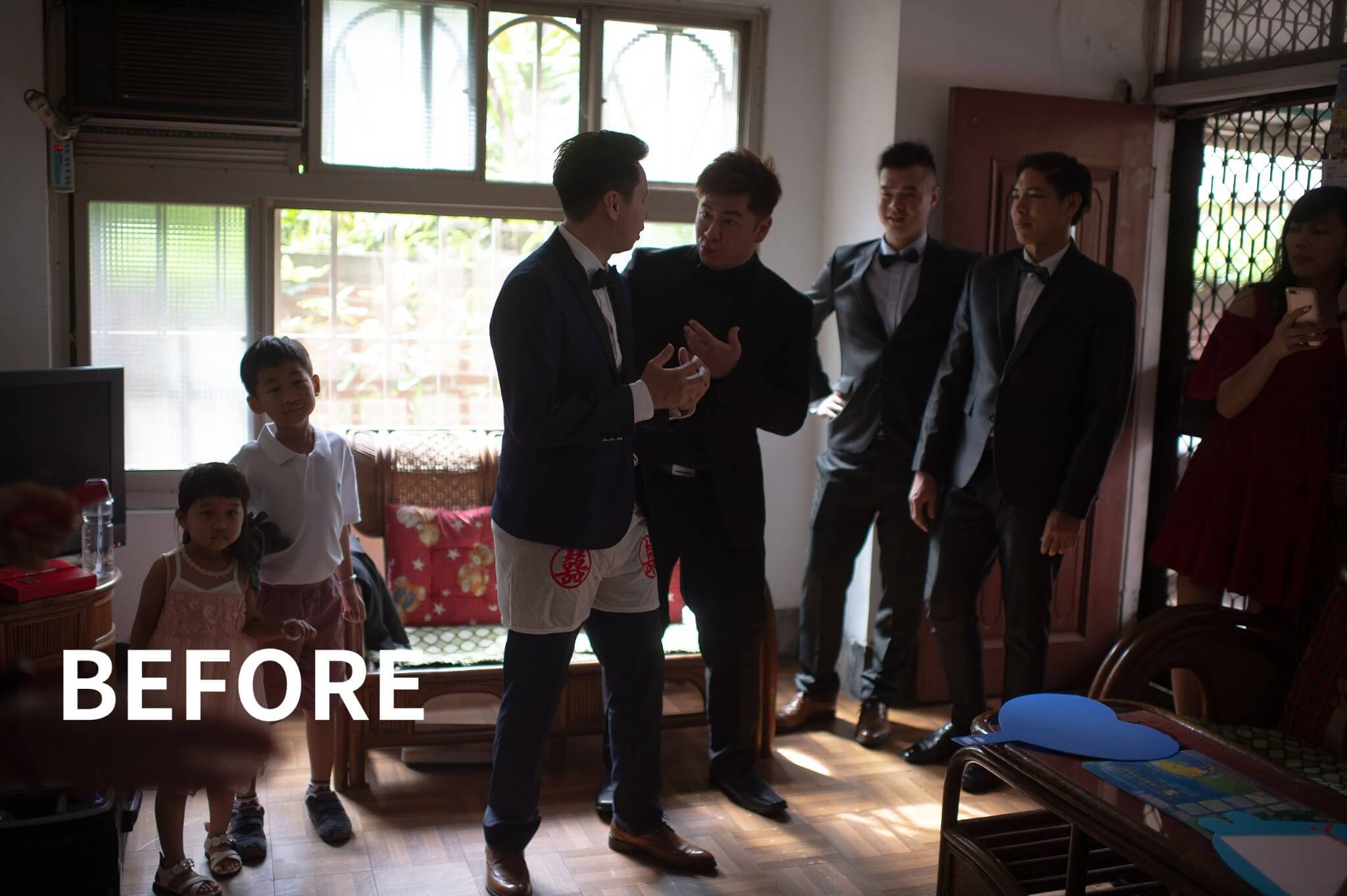 婚禮攝影閃燈對比圖