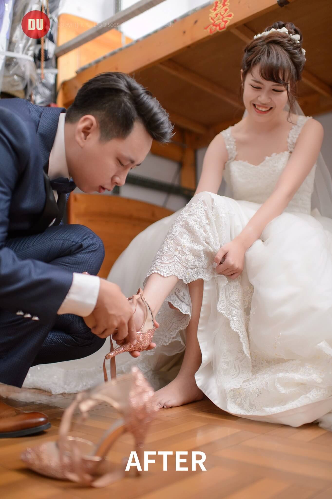 婚禮攝影, 閃燈對比圖, 閃燈對照圖